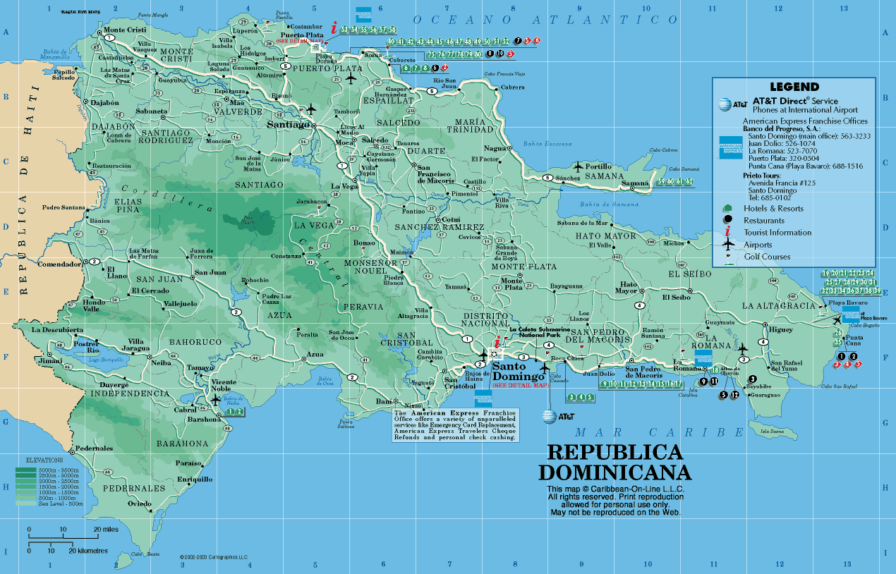 politican map of dominican republic